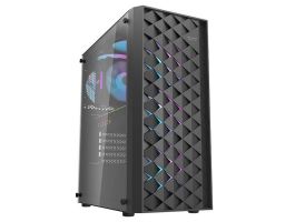 Darkflash DK351 számítógépház + 4 RGB ventilátor (fekete) (DK351 BLACK)